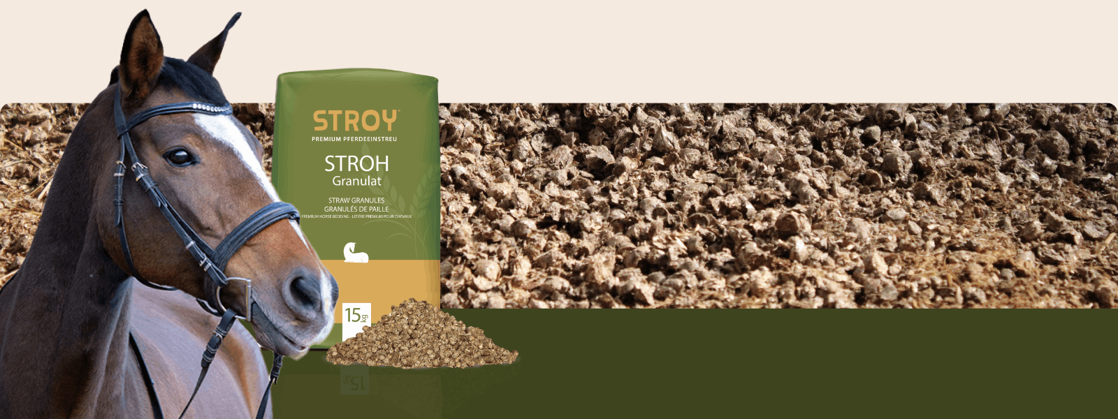 Stroh Granulat Einstreu
